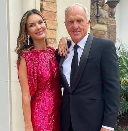 Kirsten Kutner with her spouse Greg Norman.